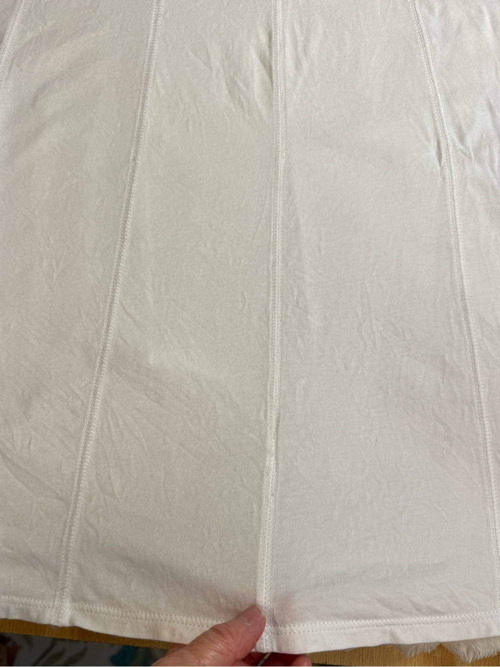 J. Jill White Short Sleeve Vertical Seam Tee Large Petite - Picture 7 of 8